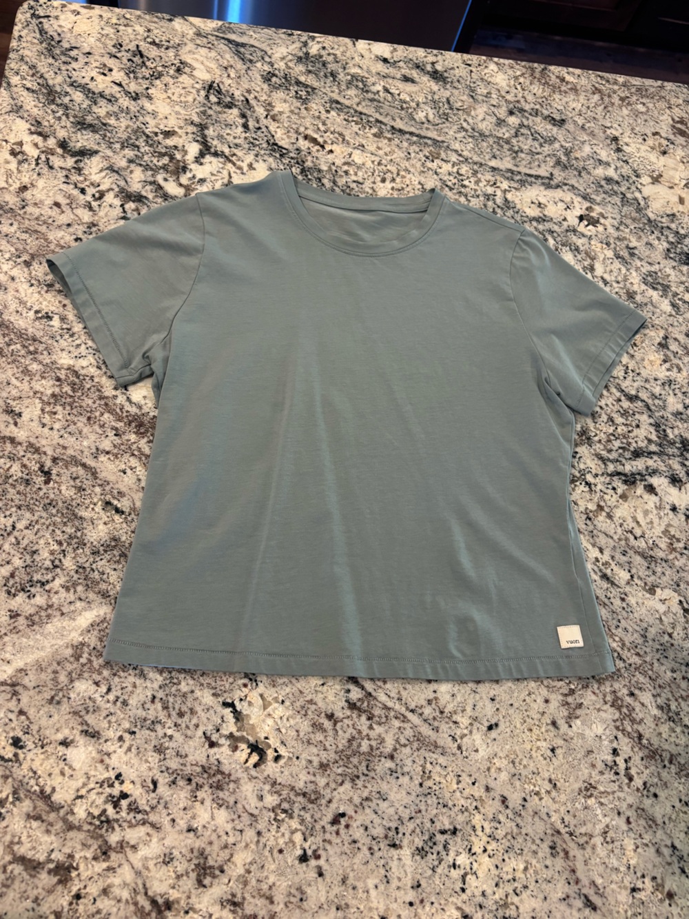 Vuori Women’s Baby Tee in Sage Green